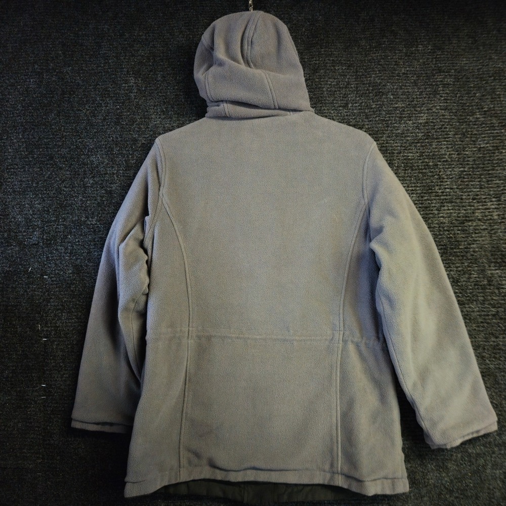 FREE COUNTRY Womens Medium Black Reversible Hooded Winter Jacket Cozy Soft - Picture 5 of 11